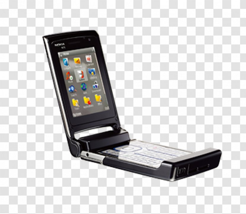 Nokia N93i Motorola Razr GSM 3G - Communication Device - Black Flip Phone Transparent PNG