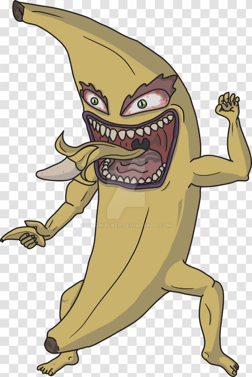 Banana Monster Art Drawing Transparent PNG