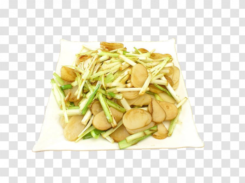 Thai Cuisine Sichuan Cantonese Nian Gao Chinese - Allium Fistulosum - Leek Fried Rice Cake Transparent PNG