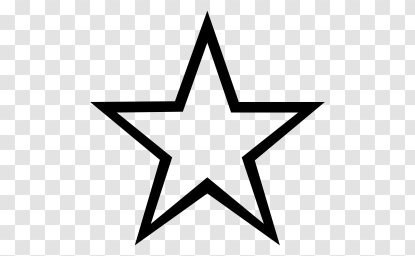 Five-pointed Star Geometry - Point - Black And White Transparent PNG