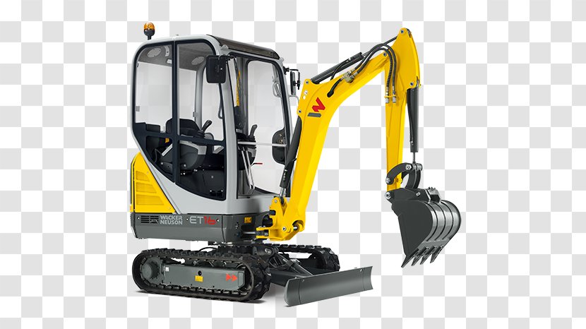 Wacker Neuson Compact Excavator Heavy Machinery Architectural Engineering - Frame Transparent PNG