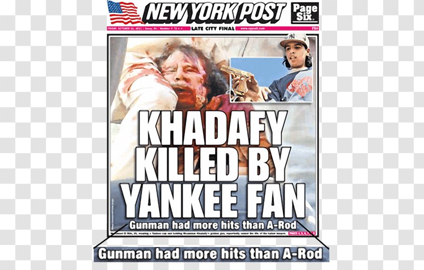 Death Of Muammar Gaddafi New York City Libya Post Newspaper Transparent PNG