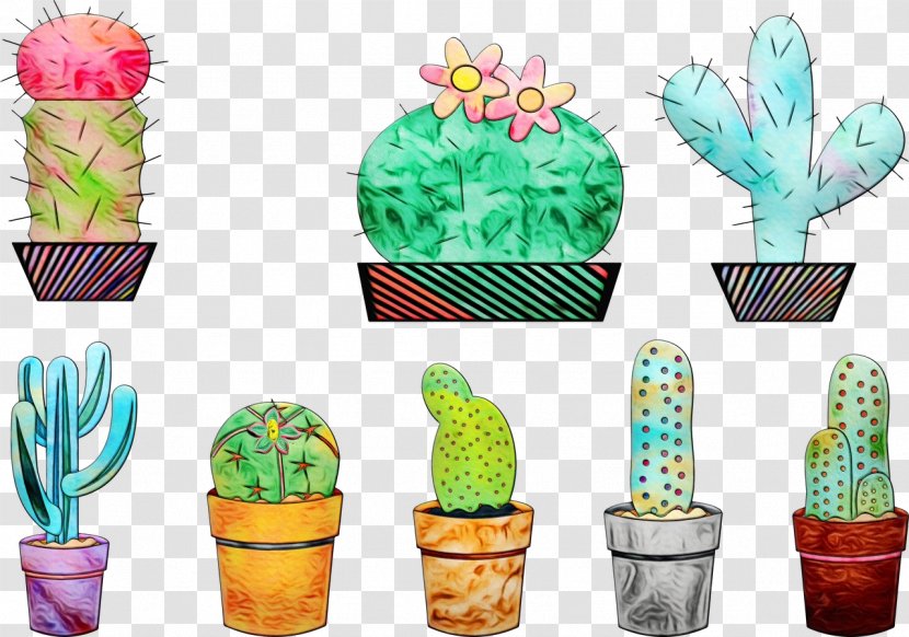 Cactus - Watercolor - Baking Cup Succulent Plant Transparent PNG