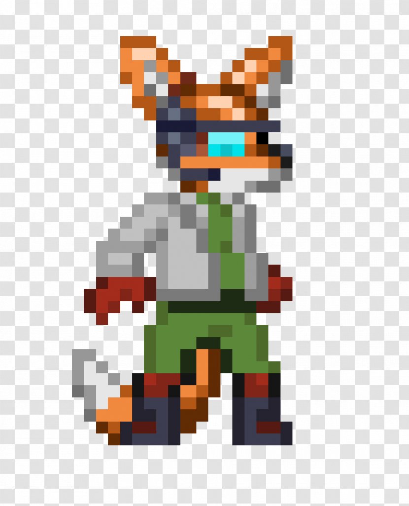 Star Fox Starbound Character McCloud Art - Pixel Transparent PNG