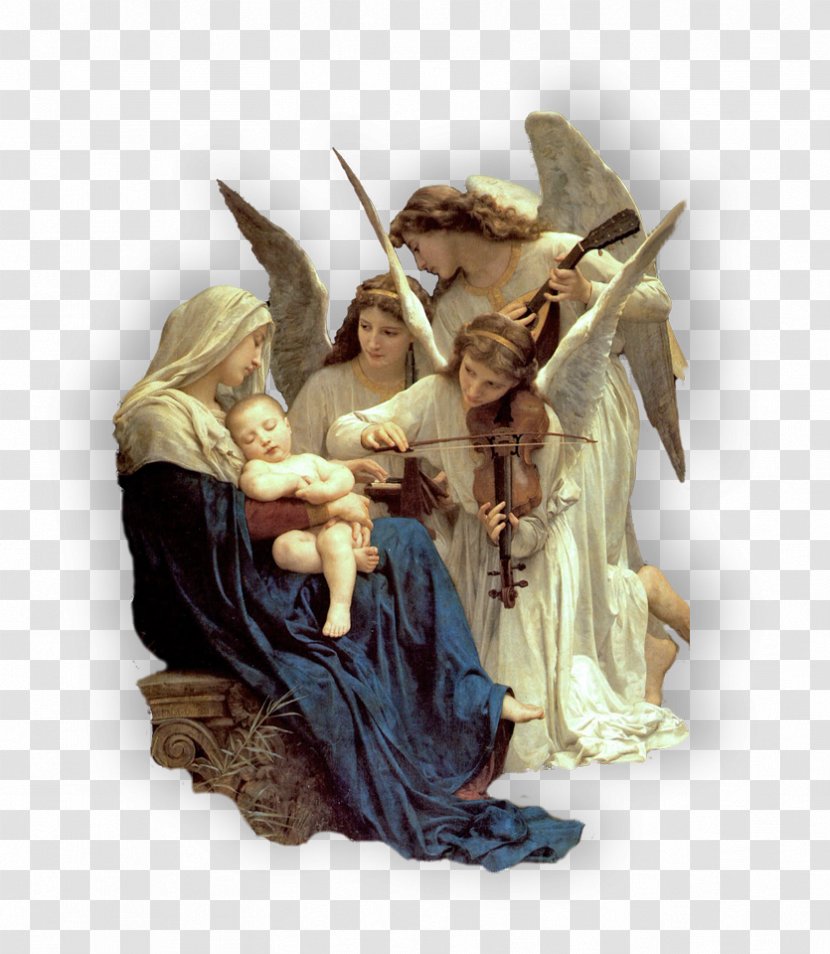 Song Of The Angels Virgin With Maternal Admiration Oil Painting - Poster Transparent PNG