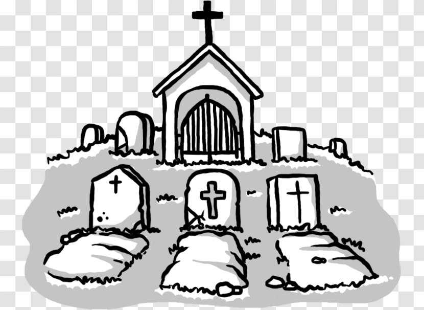 Cemetery Grave Drawing Tomb Clip Art - Cartoon - Hand-painted Transparent PNG