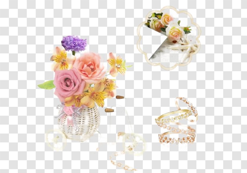 Floral Design Flower Bouquet Cut Flowers Artificial - Jewelry Transparent PNG