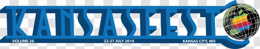 Apple IIGS KansasFest Logo Information - Electric Blue Transparent PNG
