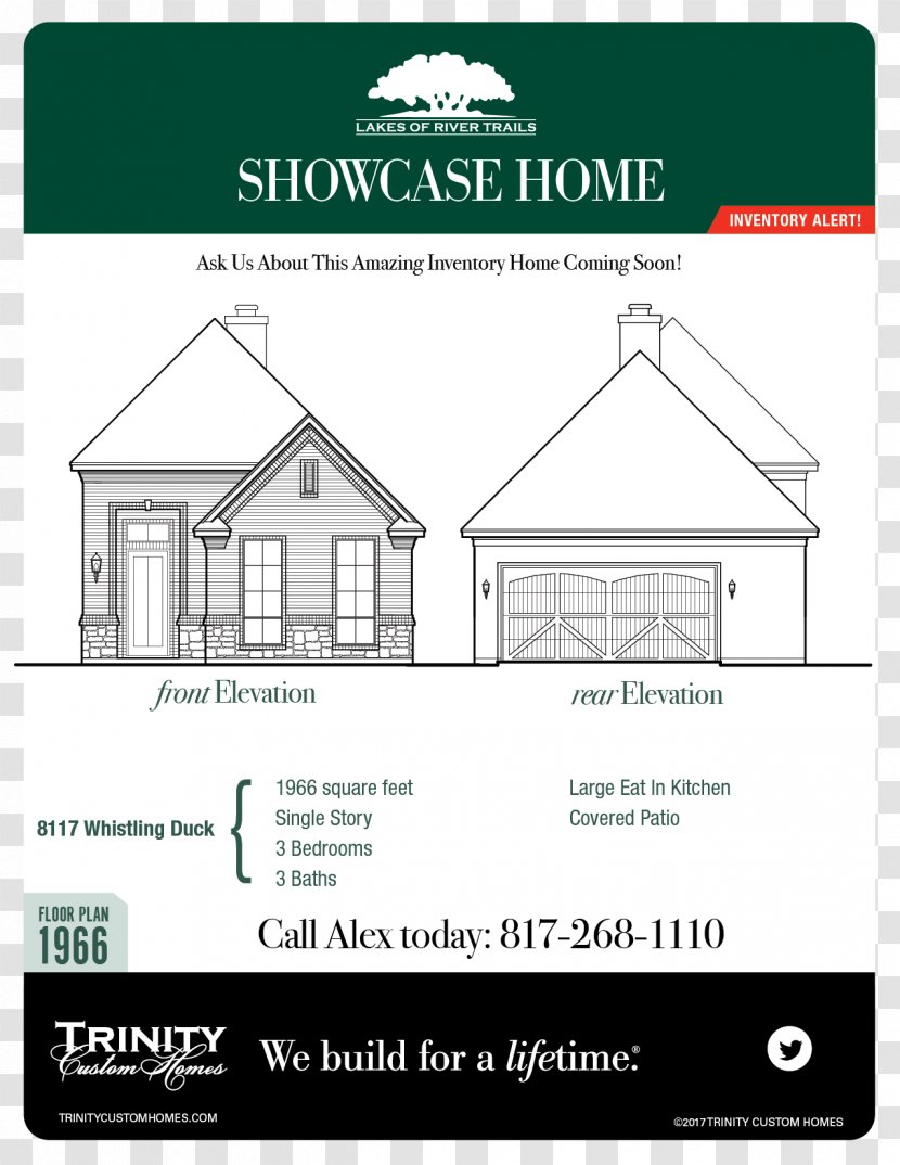 Trinity Custom Homes Dallas/Fort Worth International Airport Real Estate House - Strategy Flyer Transparent PNG