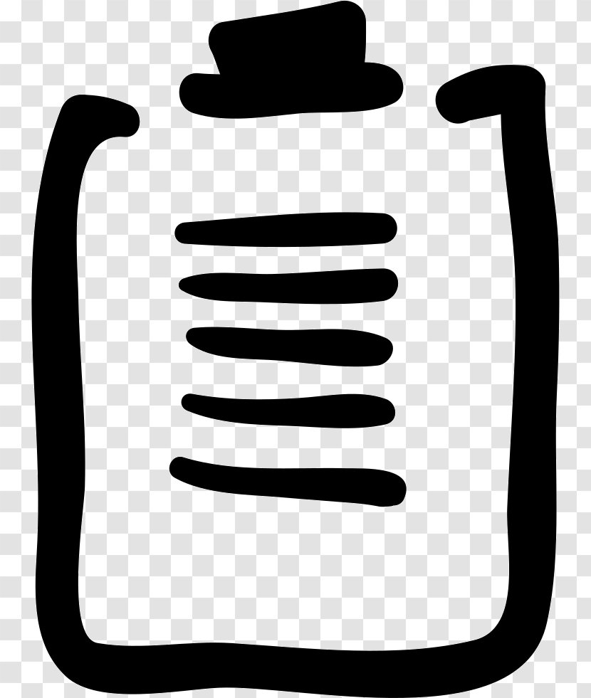 Clipboard Clip Art - Monochrome Transparent PNG