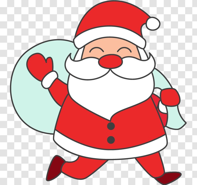 Santa Claus Cartoon - Pleased Christmas Transparent PNG