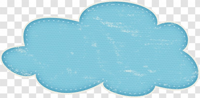 Turquoise - Aqua - Cute Clouds Transparent PNG