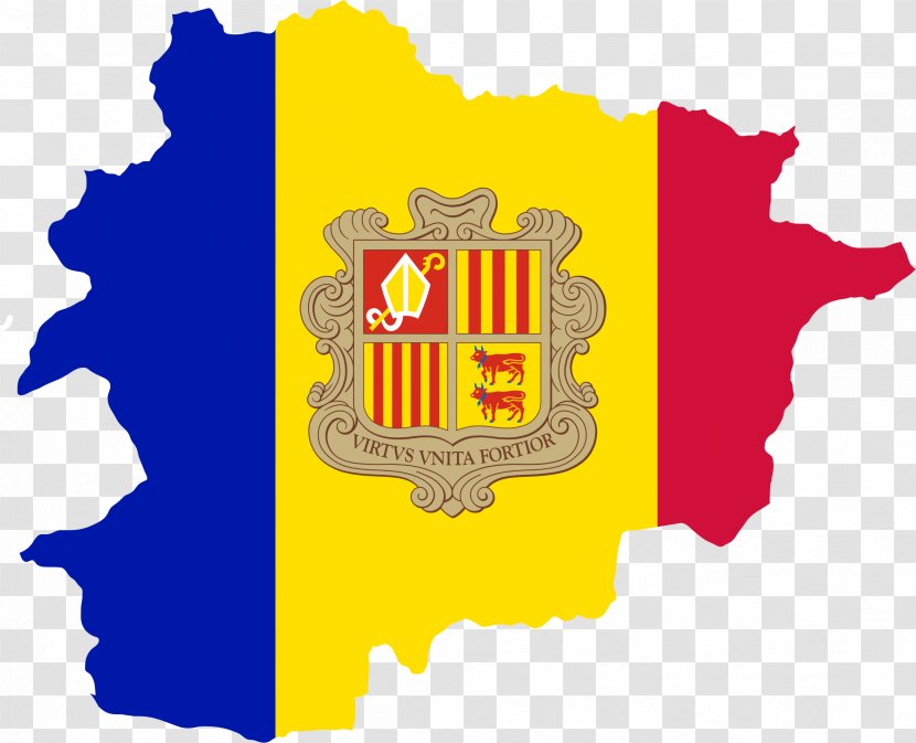 Flag Of Andorra World Map - Logo Transparent PNG