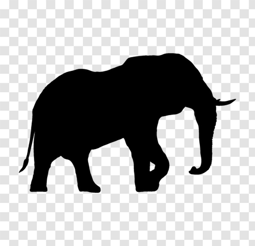 Elephant Silhouette Clip Art - Elephants And Mammoths Transparent PNG