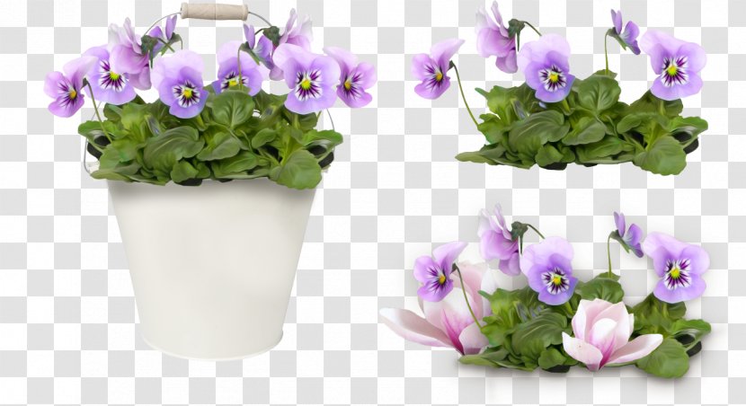 Pansy Flower Clip Art - Bouquet Transparent PNG