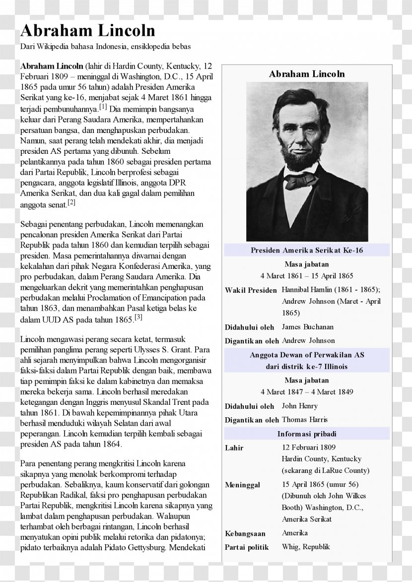 Abraham Lincoln's Second Inaugural Address First United States Presidential Election, 1860 - Human Behavior Transparent PNG