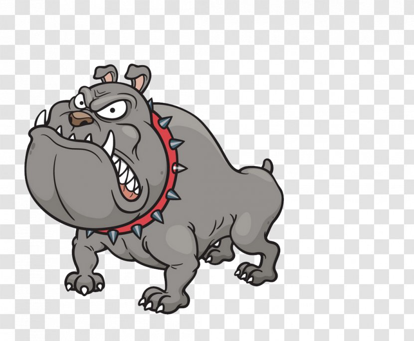 Bulldog Puppy Cartoon Illustration - Royaltyfree - Dog Transparent PNG