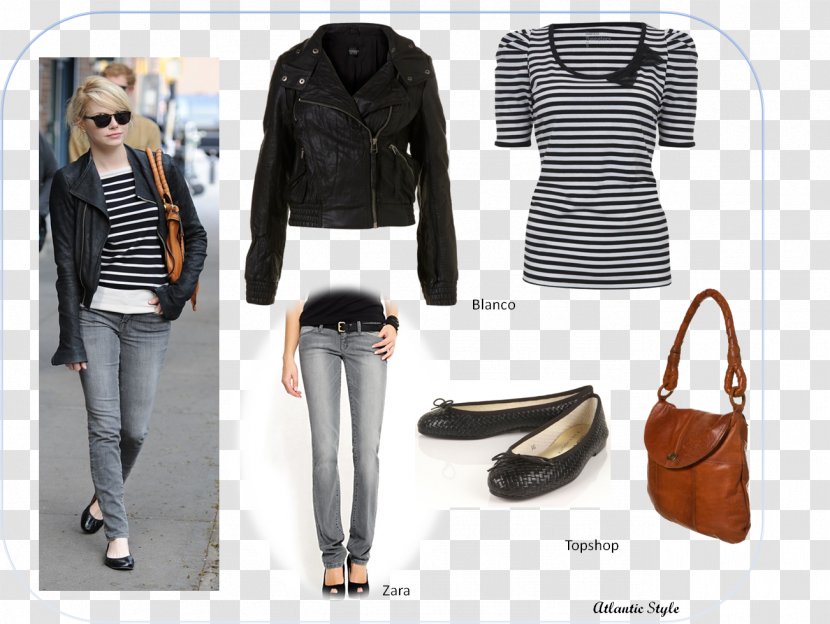 Fashion T-shirt Casual Jeans Jacket - Emma Stone Transparent PNG