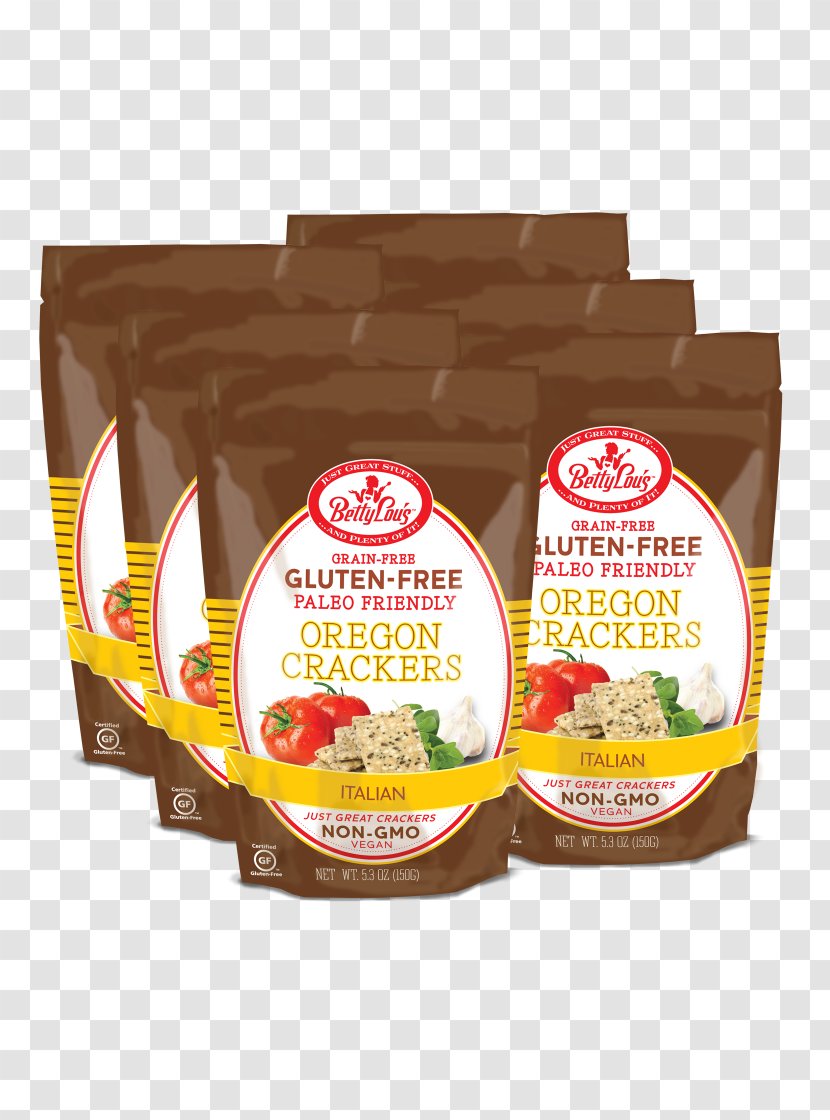 Vegetarian Cuisine Cracker Italian Flavor Gluten-free Diet - Paleolithic - Grain Free Crackers Transparent PNG