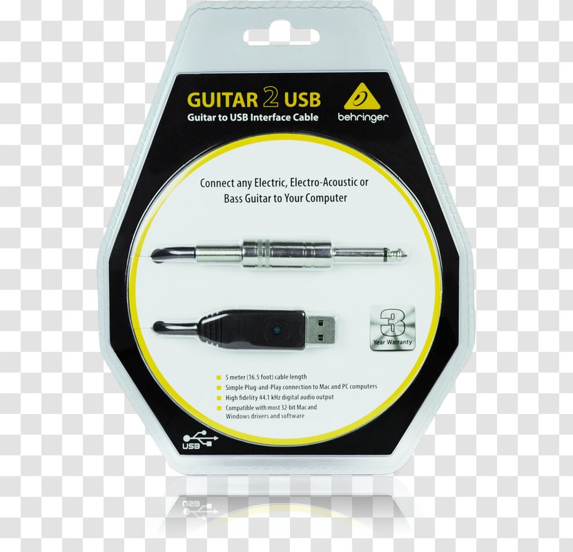 Microphone Behringer GUITAR 2 USB LINE Interface - Watercolor Transparent PNG