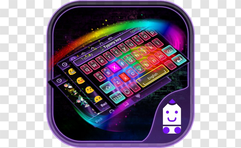 Feature Phone Mobile Phones Handheld Devices Multimedia Display Device - Tree - Rainbow Neon Lights Transparent PNG