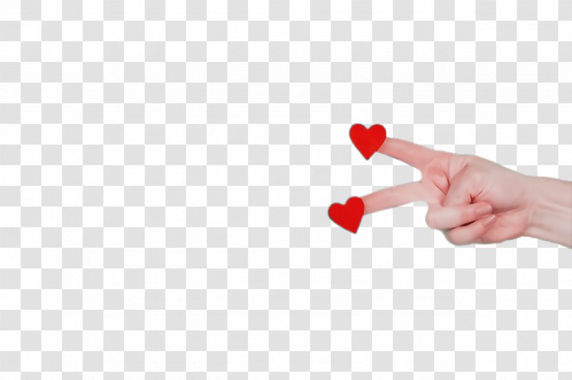 Red Finger Hand Arm Nail - Gesture - Heart Thumb Transparent PNG