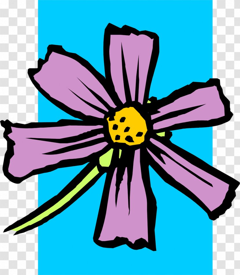 Flower Yellow Purple Blue - Flora - Illustration Transparent PNG