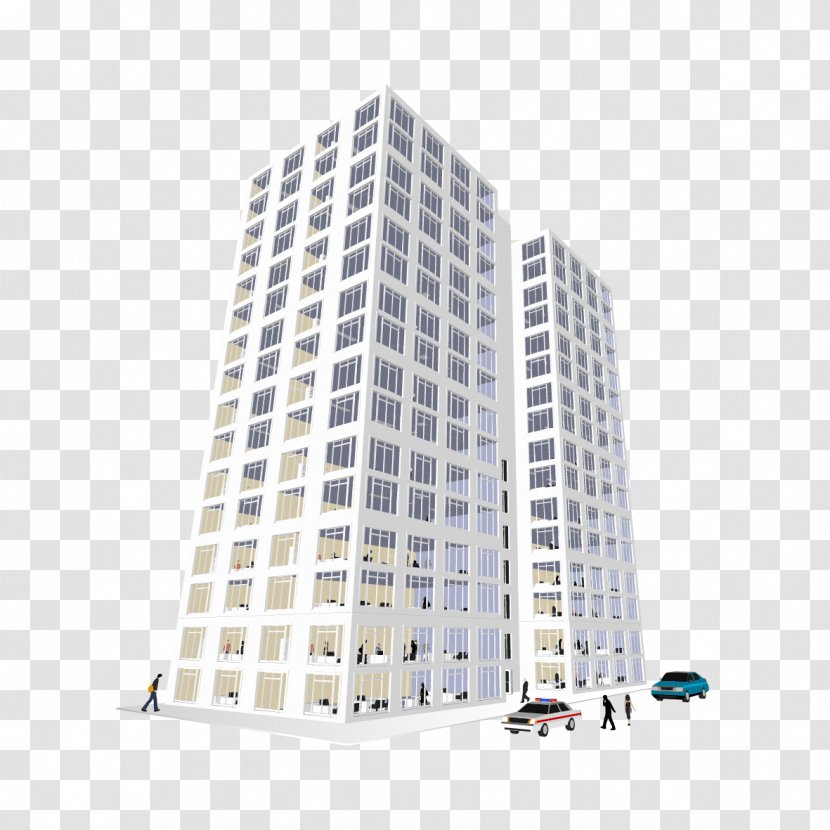 Building Office Biurowiec Clip Art - Vector Construction Transparent PNG