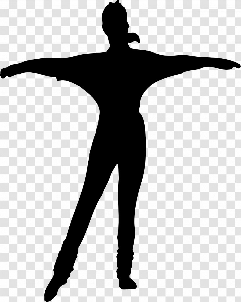 Fitness Cartoon - Ballet Dancer - Blackandwhite Transparent PNG