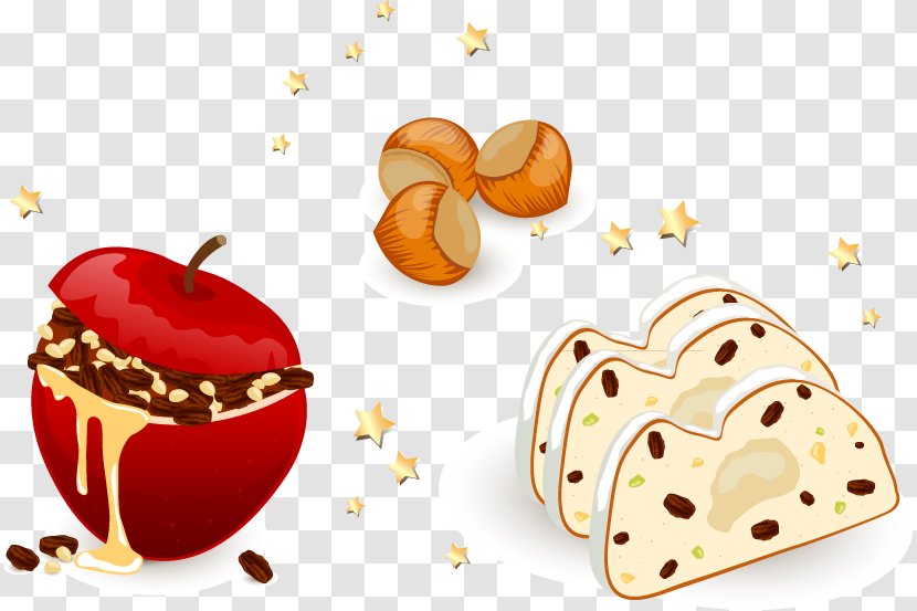 Euclidean Vector Royalty-free Illustration - Royaltyfree - Delicious Apple Cake With Hazelnuts Material Transparent PNG