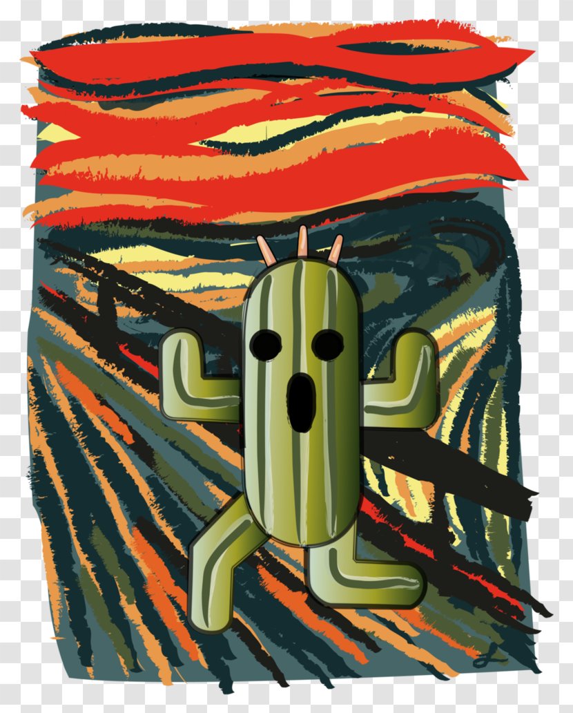 The Scream Art Illustrator - Edvard Munch - Watercolor Cactus Transparent PNG