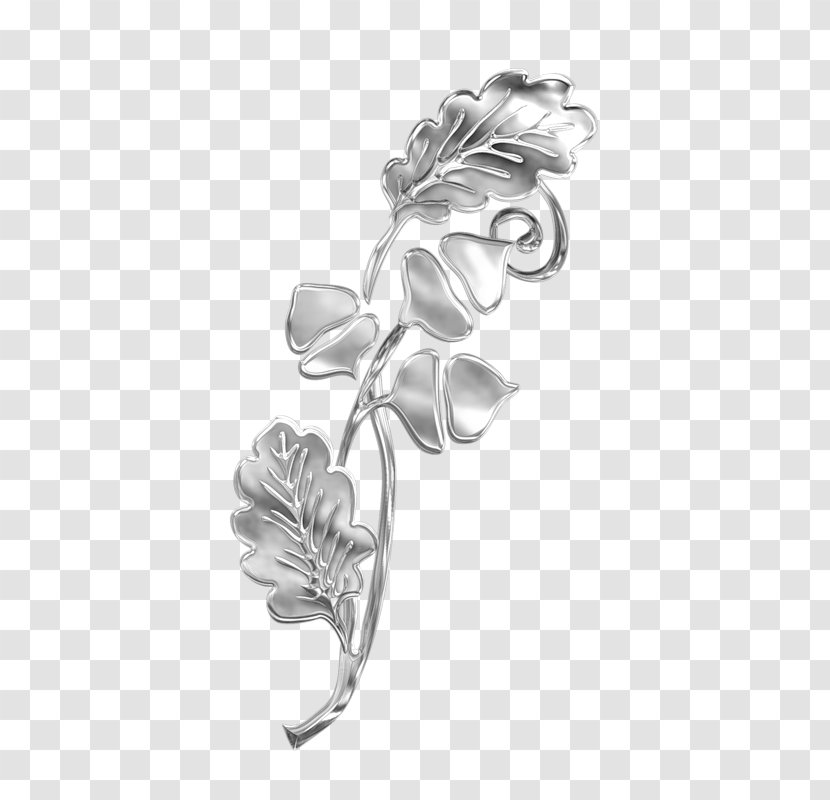 Body Jewellery Brooch White - Silver Transparent PNG