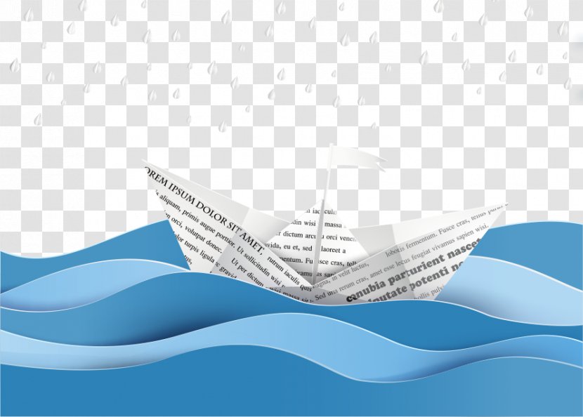 Paper Euclidean Vector - Waves And Boat Transparent PNG