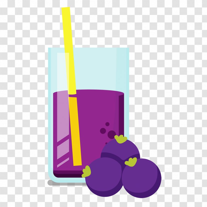 Apple Juice Drink Illustration Image - Grape Transparent PNG