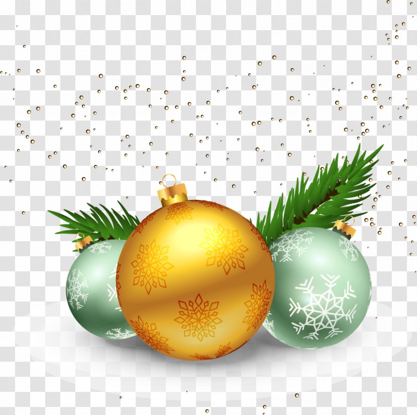 Christmas Euclidean Vector Clip Art - Photography - Golden Light Effect Background Balls Transparent PNG