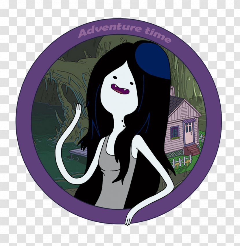 Black Hair Cartoon Purple Character Transparent PNG