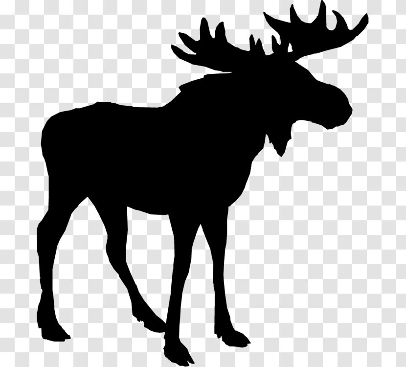 Clip Art Deer Silhouette Alaska Moose Image - Decal Transparent PNG