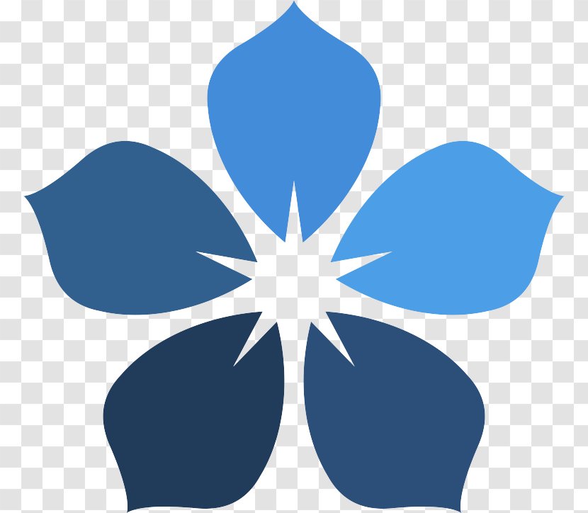 Blue Leaf Cobalt Petal Plant - Electric - Symmetry Transparent PNG
