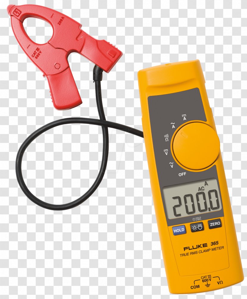 Current Clamp Fluke Corporation Multimeter FLUKE # FLUKE-365 Detachable Jaw Meter Alternating - Electronics - Concrete Hole Blower Transparent PNG