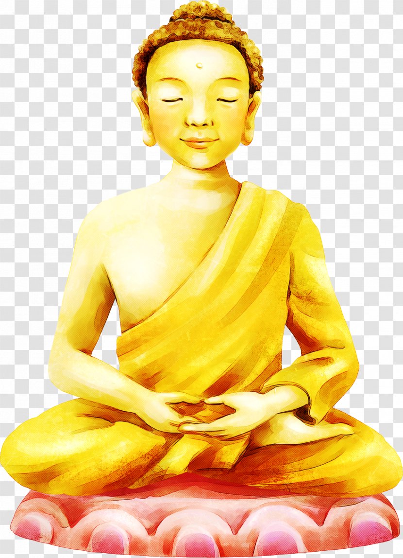 Meditation Statue Guru Sitting Fictional Character - Monk Sculpture Transparent PNG