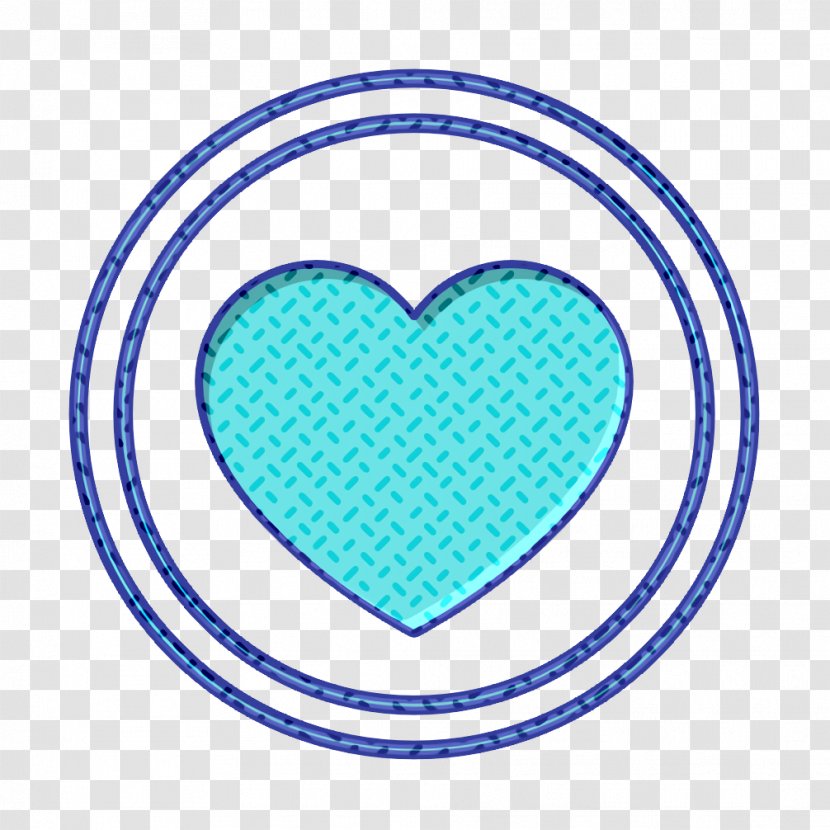 Circle Heart Icon Media - Electric Blue Symbol Transparent PNG
