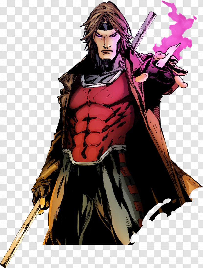 Gambit Rogue Halloween Costume Cosplay - Watercolor Transparent PNG