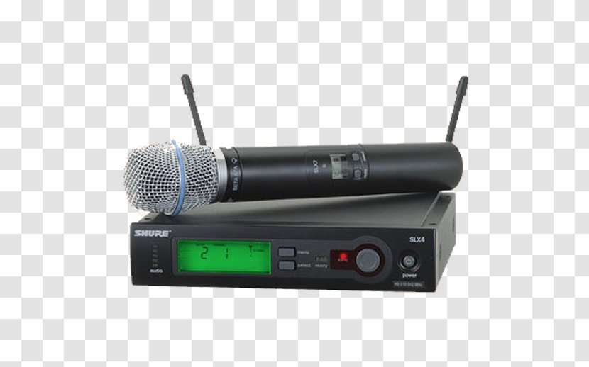 Wireless Microphone Shure BETA 87A SLX24/BETA58 - SM58 Transparent PNG