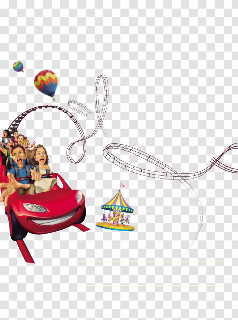 Amusement Park Roller Coaster Clip Art - Poster Transparent PNG