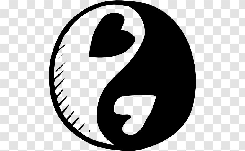 Yin And Yang Taoism - Black White - Icon Indonesia 512 Transparent PNG