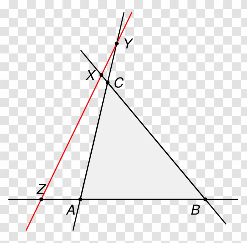 Menelaus's Theorem Triangle Geometry - Cartoon Transparent PNG