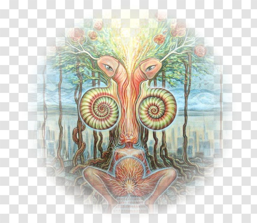 Psychedelic Art Tree Of Life Visionary - Heart - Stairway To Heaven Transparent PNG