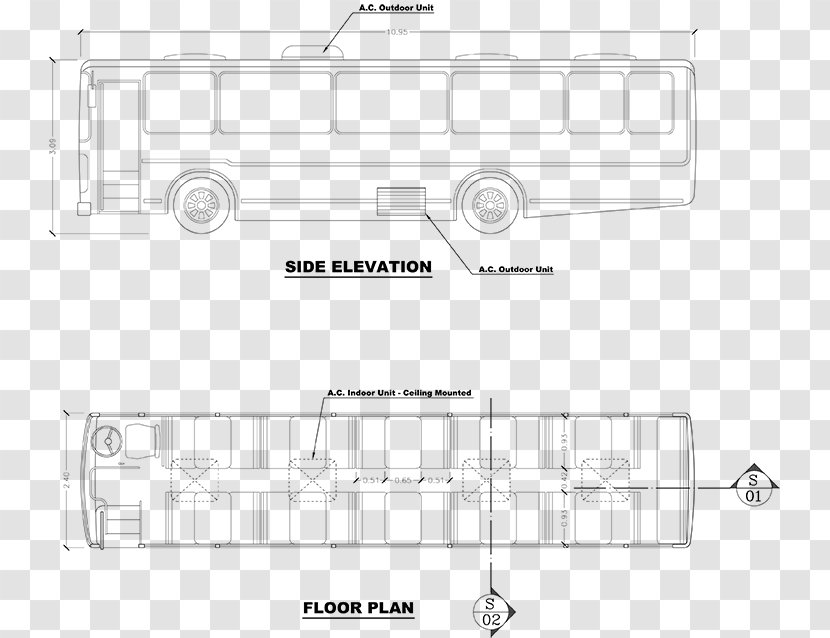 Bus Godwin's Garage Elevation Floor Plan Drawing - Rectangle Transparent PNG