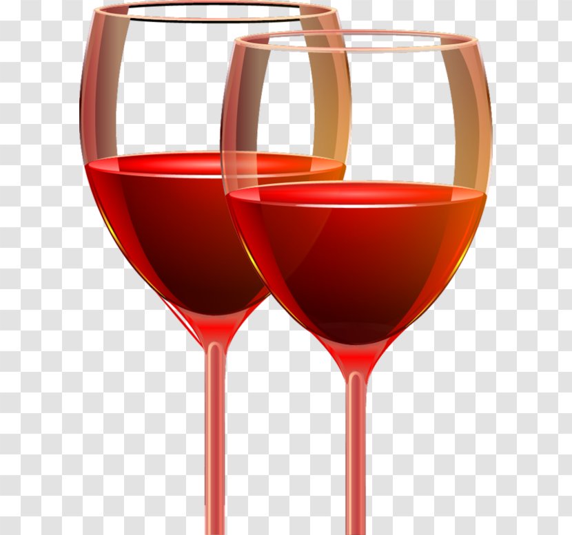 Red Wine Glass Cocktail - Watercolor - Cartoon Transparent PNG