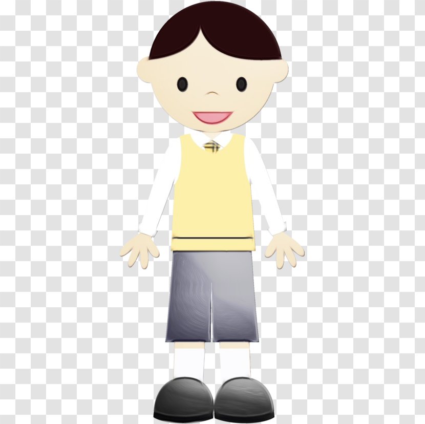 Cartoon Yellow Animation Tie Gesture - Fictional Character Smile Transparent PNG
